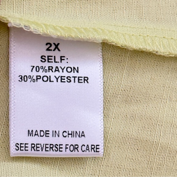 Heatherly Lime Green Ruffled Sleeveless Tank Top with‎ Sweetheart Neckline 2x - Picture 9 of 9